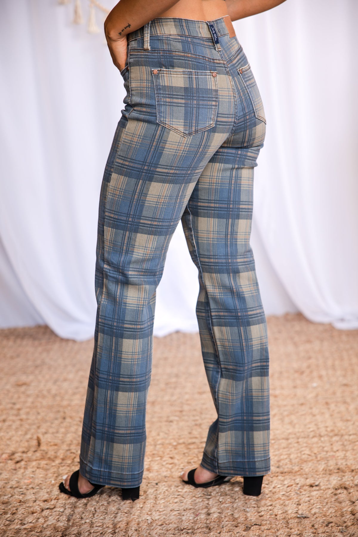 Perfectly Plaid Judy Blue Straight Leg