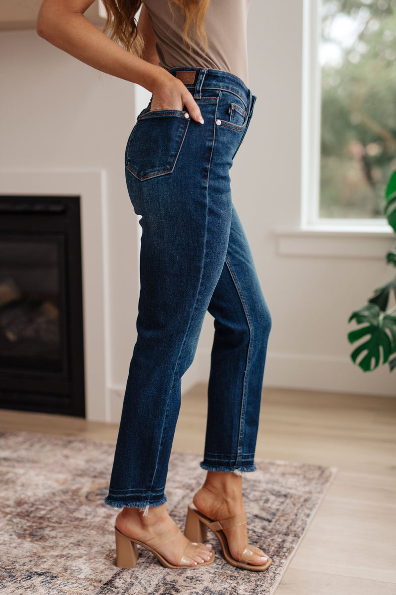 Phillipa High Rise Release Hem Slim Judy Blue Jeans