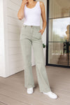 Phoebe High Rise Front Seam Straight Judy Blue Jeans in Sage