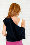 Pilates Princess Off Shoulder Top in Black
