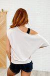 Pilates Princess Off Shoulder Top in Light Taupe
