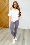 Pilates Princess Off Shoulder Top in Off White