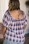 Pinkin' in Plaid - Puff Sleeve