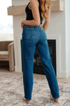 Pippa High Rise Button Fly Straight Judy Blue Jeans