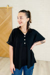 Plain and Sassy V-Neck Tee in Black