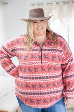 Reindeer Crossings Fleece Pullover