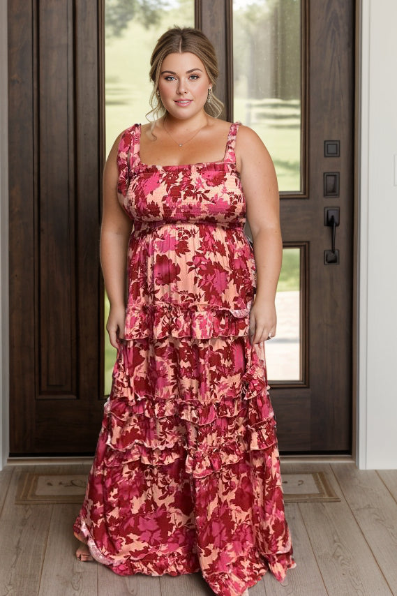 Ruffled Sweetheart Maxi Dress