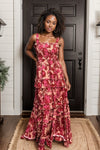 Ruffled Sweetheart Maxi Dress