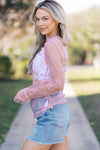 Pink Lace Embrace Top