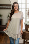 Sharona Latte Ruffle Tunic