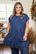 Sharona Navy Tunic