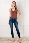 Skylar Mid Rise Thermal Vintage Skinny Judy Blue Jeans