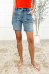Sonnie Mid Rise Bermuda Cutoff Judy Blue Shorts