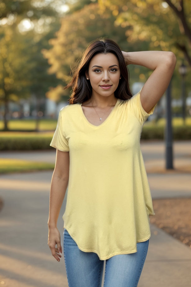 Spring Staple Short Sleeve in Banana