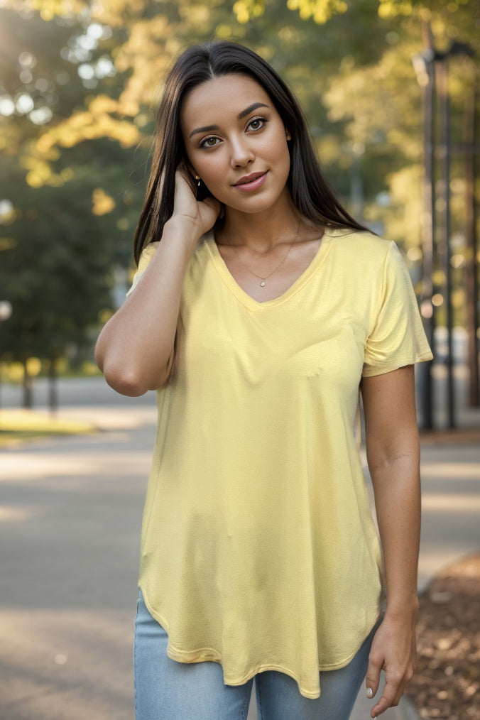 Spring Staple Short Sleeve in Banana