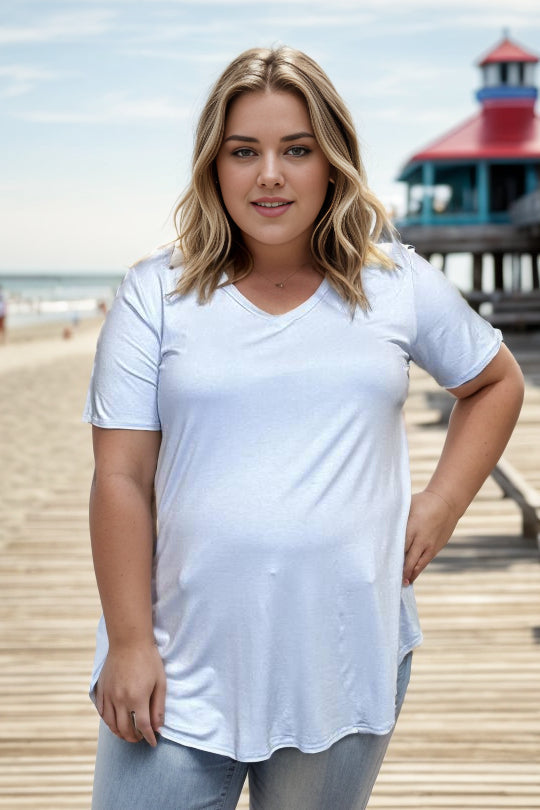 Spring Staple Short Sleeve in Ice Blue