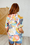 Sunset Serenade Split Neck Blouse in Honey