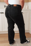 Susannah High Rise Rigid Magic 90's Distressed Straight Judy Blue Jeans in Black