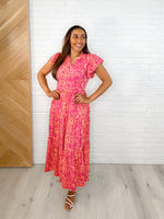 The Way You Move Flutter Sleeve Dress in Fuchsia
