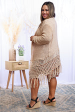 Tiana Fringed Cardigan in Cream