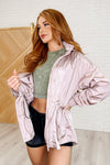 Track Snack Windbreaker in Mauve