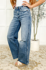 Tucker High Rise Vintage Wash Wide Leg Judy Blue Jeans
