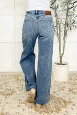 Tucker High Rise Vintage Wash Wide Leg Judy Blue Jeans