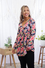 Vibrant Fall Floral Long Sleeve