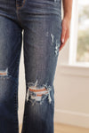 Whitney High Rise Distressed Wide Leg Crop Judy Blue Jeans