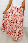 Words Fail Me Watercolor Print Maxi Skirt
