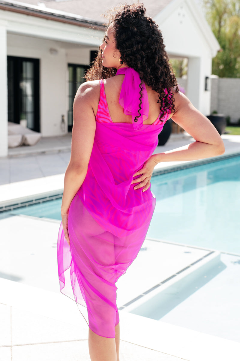 Wrapped In Summer Versatile Swim Cover in Pink