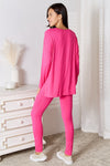 Bailey V-Neck Soft Rayon Long Sleeve Top and Pants Lounge Set