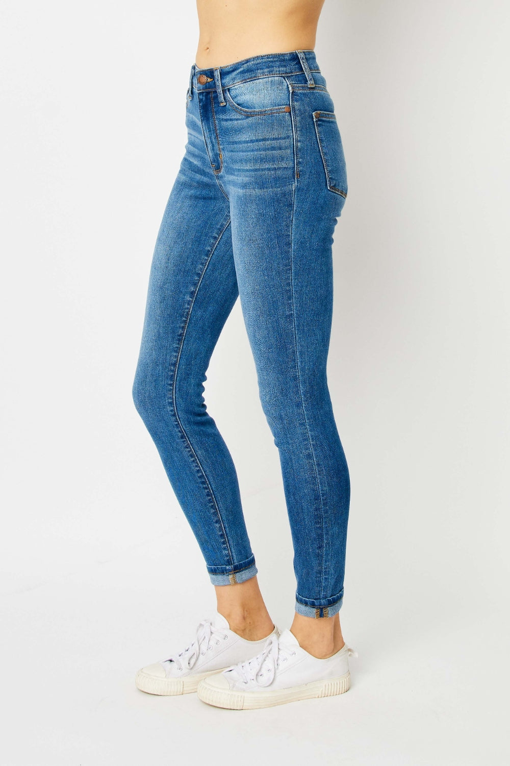 Lacey Cuffed Hem Skinny Judy Blue Jeans