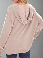 Kaia Textured Kangaroo Pocket Hoodie