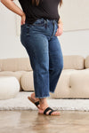 Sloane Tummy Control High Waist Raw Hem  Risen Jeans