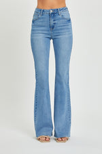 Charlie High Rise Raw Cut Hem Bootcut RISEN Jeans