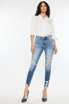 Kerri High Rise Frayed Ankle Skinny Kancan  Jeans