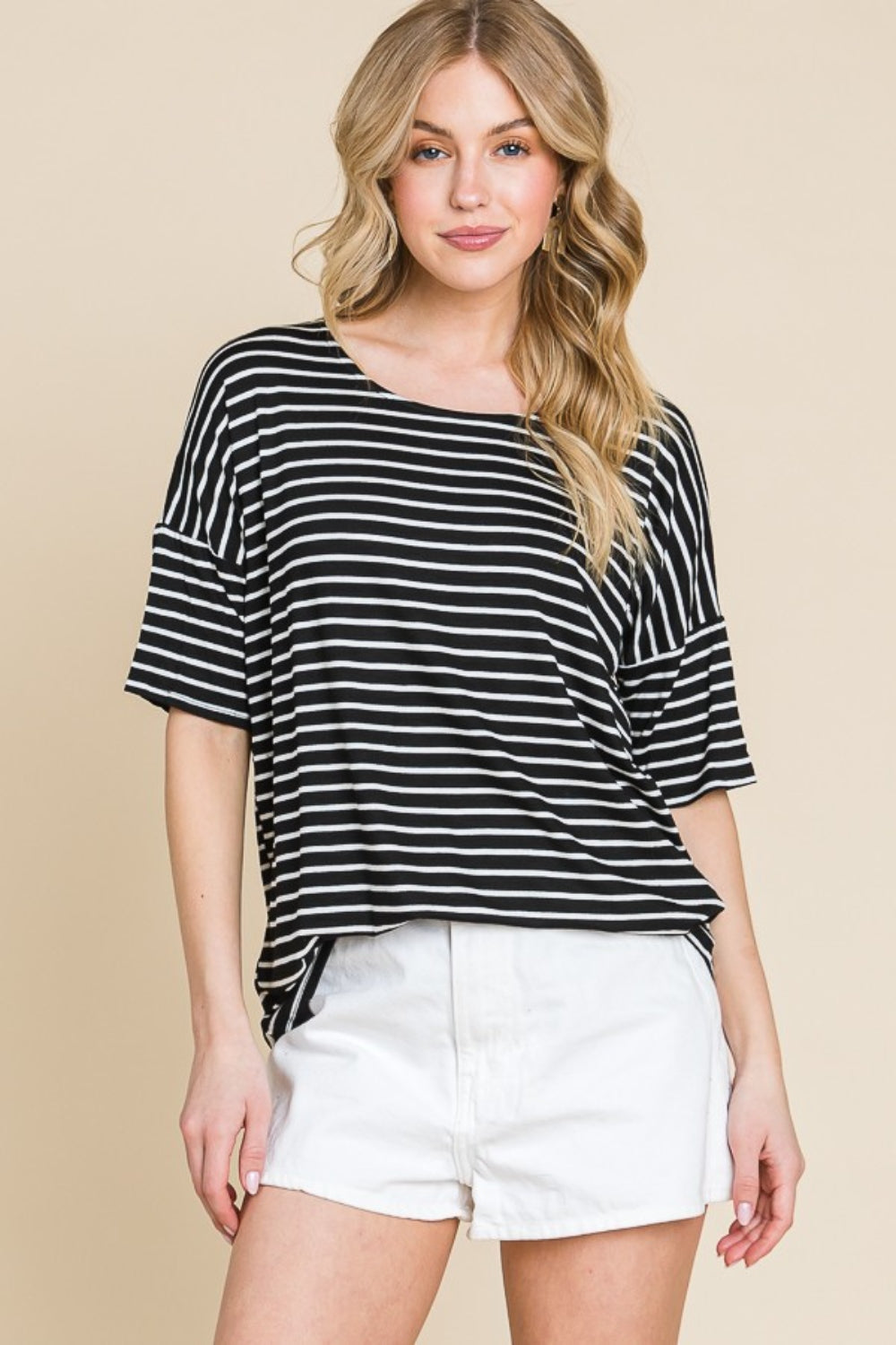 Reese Striped Round Neck T-Shirt