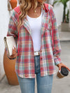 Lainey Plaid Long Sleeve Hooded Jacket