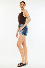 Delilah Kancan High Waist Raw Hem Denim Shorts