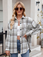 Larissa Pocketed Plaid Long Sleeve Shirt