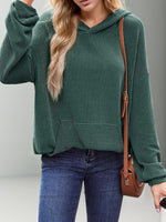 Kaia Textured Kangaroo Pocket Hoodie