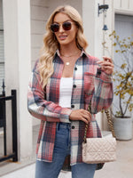 Larissa Pocketed Plaid Long Sleeve Shirt