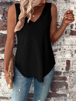 Brooklyn Eyelet V-Neck Wide Strap Tank