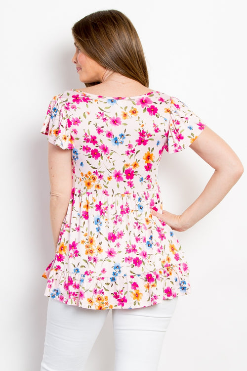 Remy Floral Ruffled Top