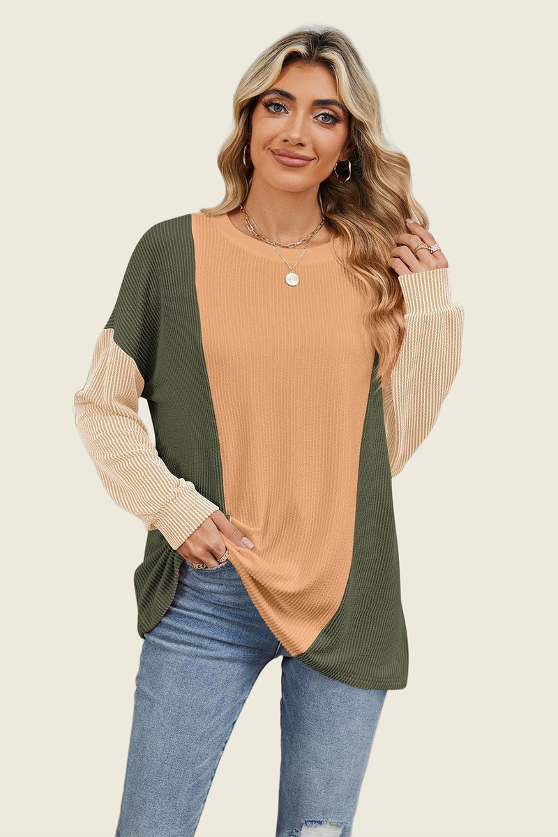 Rae Contrast Long Sleeve Top