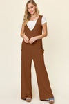 Melanie Sleeveless Wide Leg Jumpsuit with Pockets