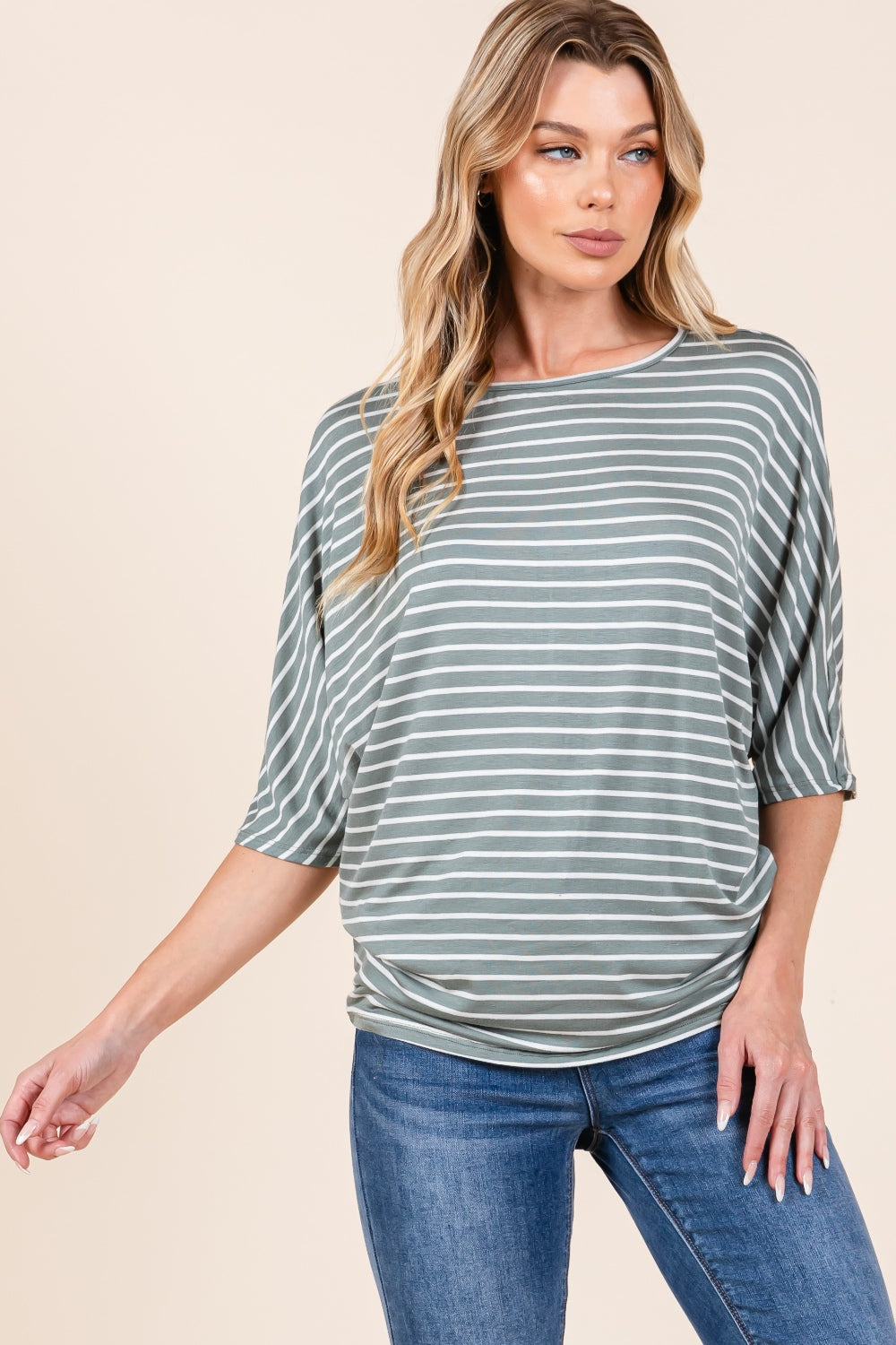 Sunny Striped Dolman Top