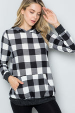 Brookley Plaid Long Sleeve Hoodie