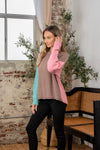 Aubrie Color Block Drop Shoulder Sweater